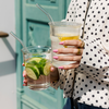 Clear Drinking Glass in To-Go Design | Liva