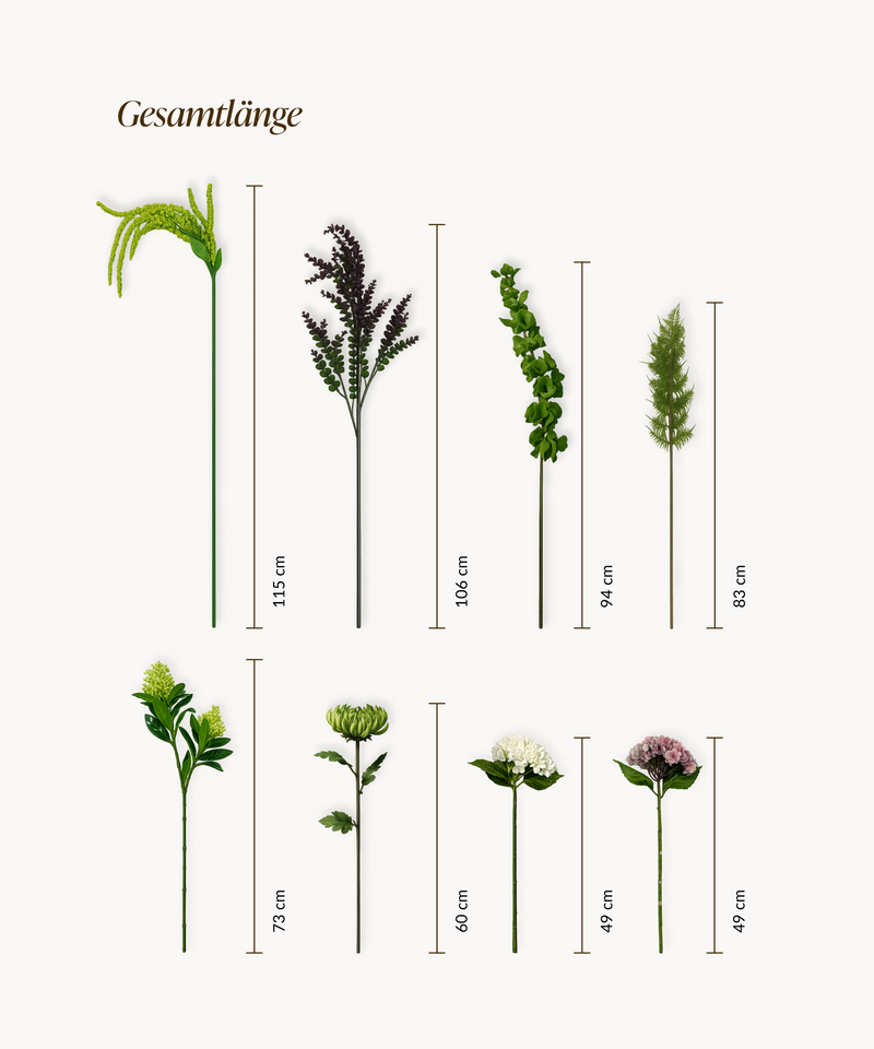 Kunstblumen-Bouquet Grand Nature 14er in Weiß, Altrosa und Grün aus der Serie Bloom – Produktansicht
