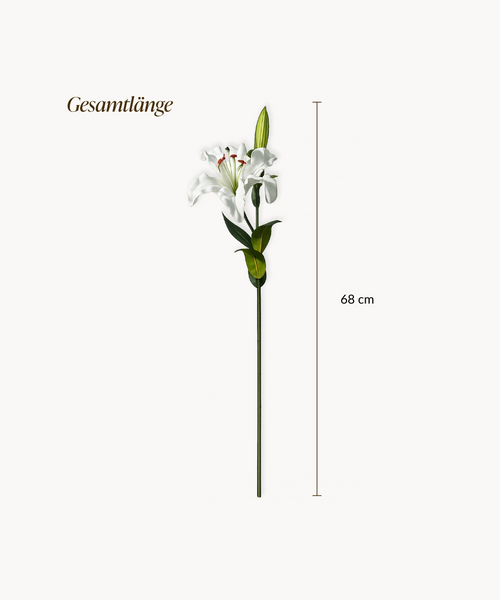 Kunstblumen-Bouquet Lilien 6er in Weiß aus der Serie Bloom – Produktansicht