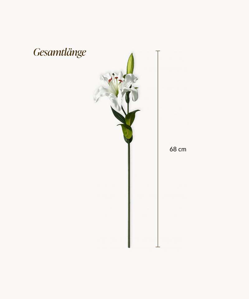 Kunstblumen-Bouquet Lilien 6er in Weiß aus der Serie Bloom – Produktansicht