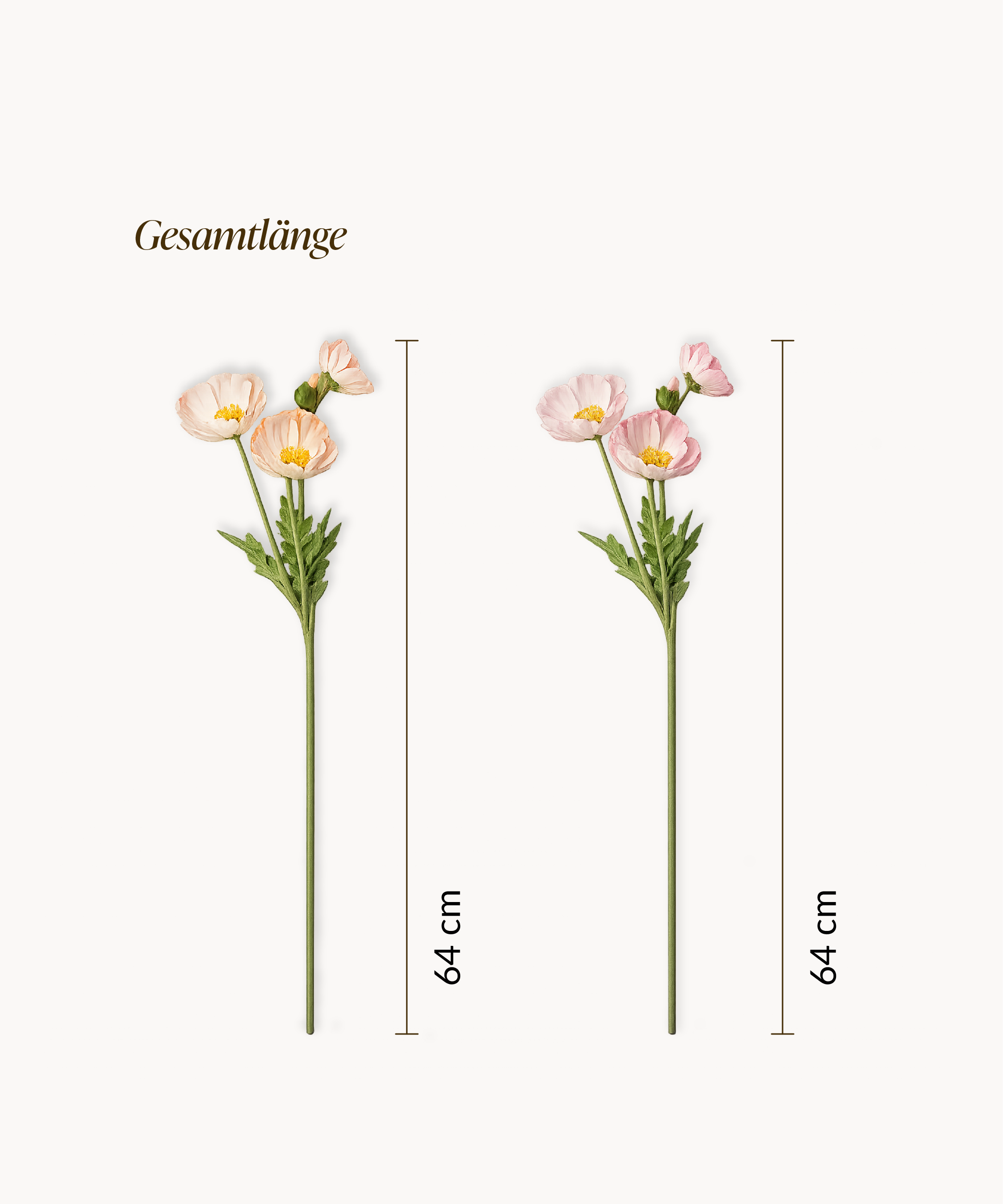 Mohnblüte 8er Bouquet in Rosa & Coral | Bloom