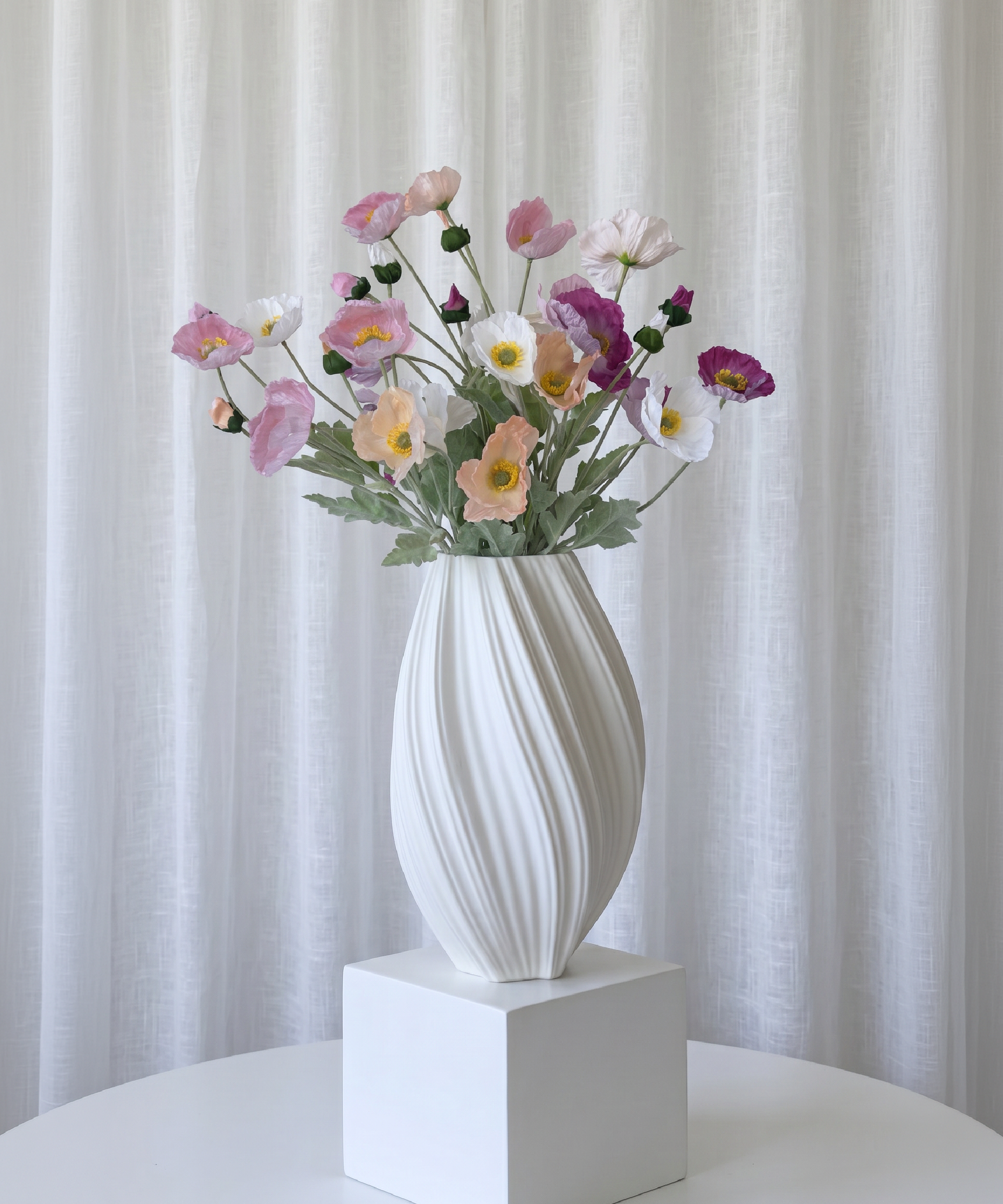 Mohnblüte 8er Bouquet in Weiß, Pink, Rosa, Coral | Bloom