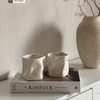 Set of Small & Large Ceramic Mugs Cream White | Alaska