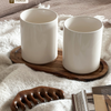 Mugs without handles, set of 6 in cream white | Nia