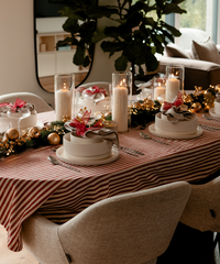 Crockery set cream white grooved | Nia