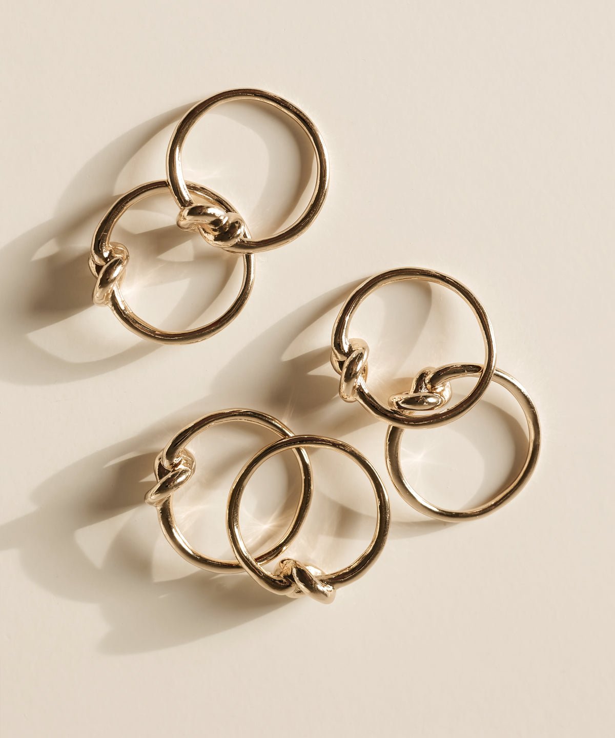 Serviettenringe in Gold, 6er Set aus der Serie Tye – Größenübersicht