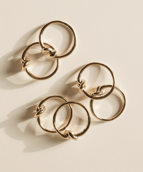 Napkin rings gold set of 6 | Tye