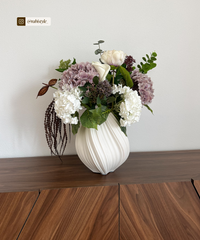 Large ceramic vase cream white | Flora