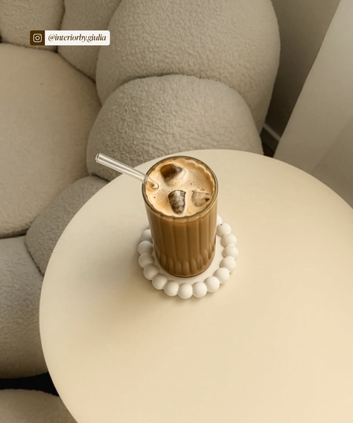 Großes Trinkglas im Streifen-Design aus der Serie Norway – Materialdetail