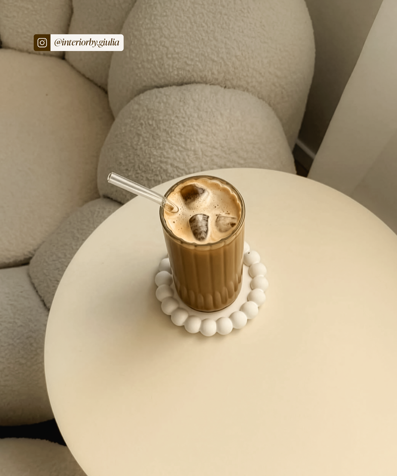 Großes Trinkglas im Streifen-Design aus der Serie Norway – Materialdetail