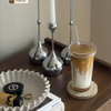 Ribbed glass with glass lid &amp; glass straw | Paris