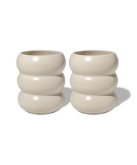 Wavy Ceramic Mug Beige (400ml) | Mya
