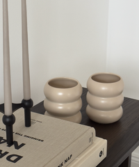 Wavy Ceramic Mug Beige (400ml) | Mya