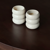 Wave-Shaped Ceramic Mug, White | Mya
