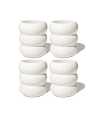 Wave-shaped ceramic mug white (400ml) | Mya