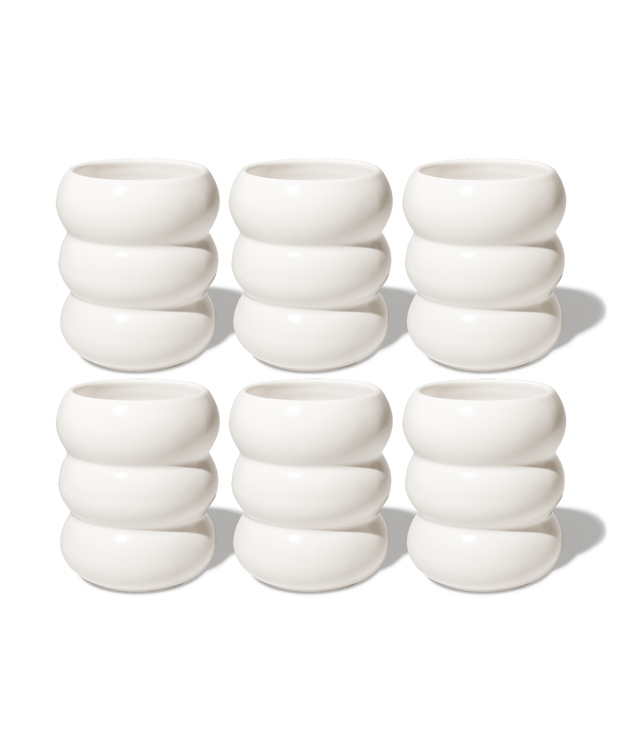 Wave-shaped ceramic mug white (400ml) | Mya