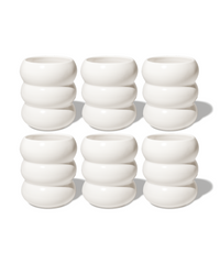 Wave-shaped ceramic mug white (400ml) | Mya