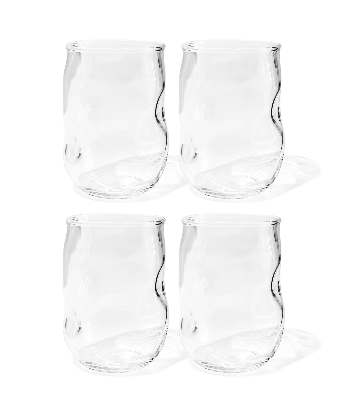 Modernes Trinkglas mit Wölbungen aus der Serie Nizza – Materialdetail