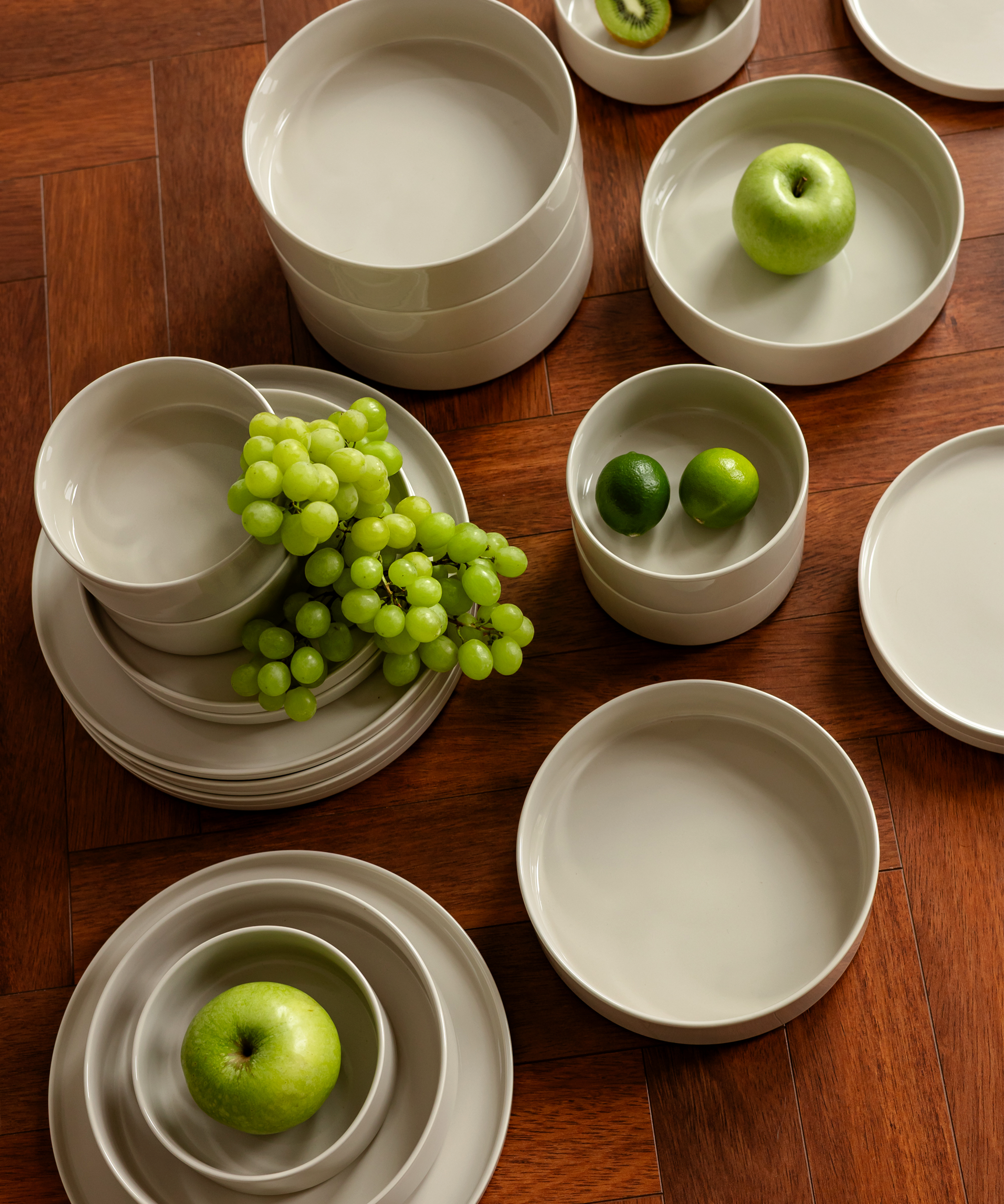 Geschirrset Beige glänzend | Nia