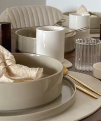 Taupe tableware set | Nia