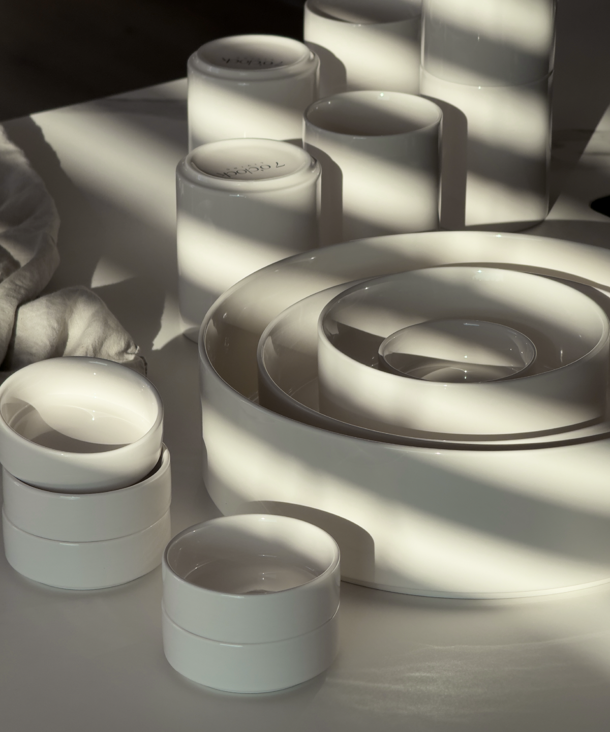 Dipschalen 6er Set in Cremeweiß aus der Serie Nia – Materialdetail