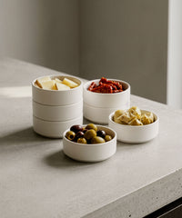 Dip bowls set of 6 in cream white matt | Nia