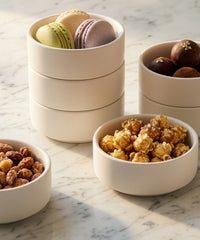 Dip bowls set of 6 in cream white matt | Nia