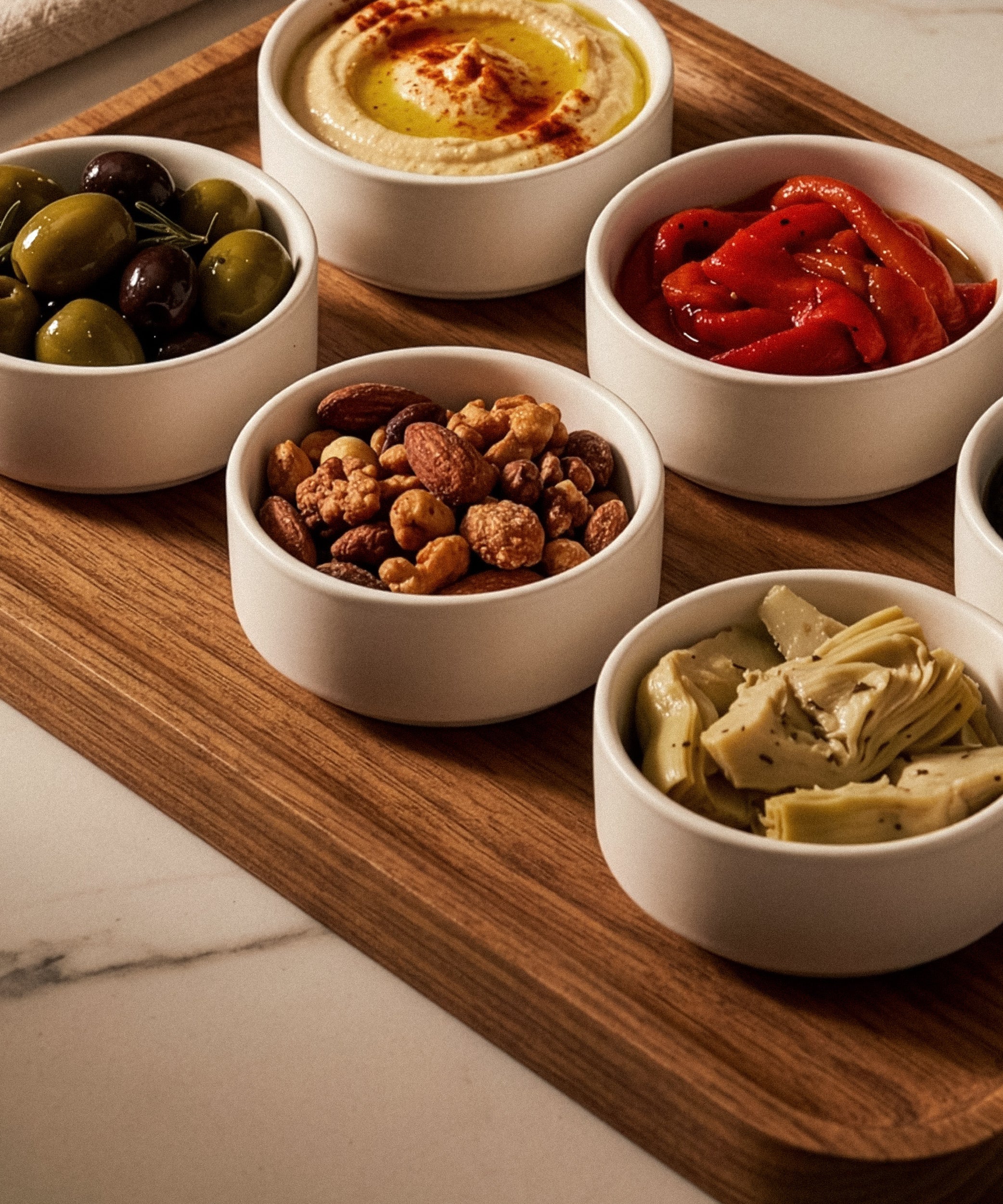 Dip bowls set of 6 in cream white matt | Nia