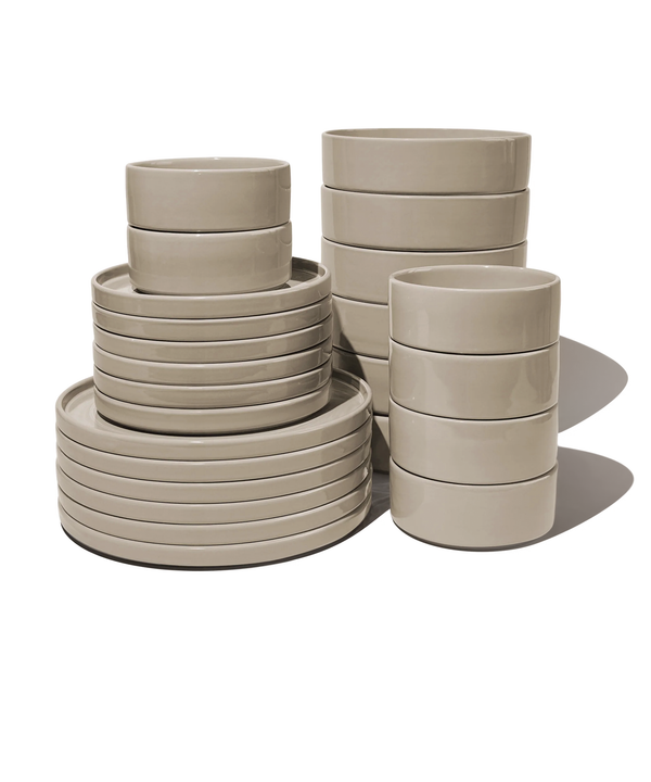 Taupe tableware set | Nia