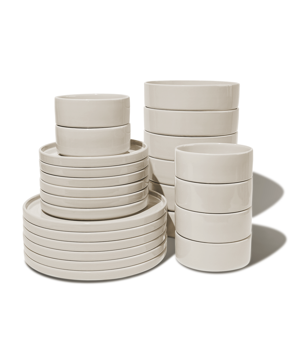 Tableware Set Beige Glossy | Nia