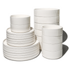 Crockery set cream white grooved | Nia