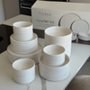 Crockery set cream white grooved | Nia