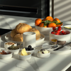 Dinnerware Set with Cups, Cream White Glossy | Nia