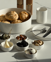 Cream white tableware set with cups | Nia