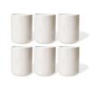 Mugs without handles, set of 6 in cream white | Nia