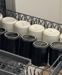 Cups without handles in a set of 6 in cream white | Nia