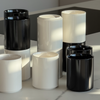 Mugs without handles, set of 6 in cream white | Nia