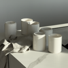 Dinnerware Set with Cups, Cream White Glossy | Nia