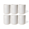Mugs without handles, set of 6 in matte cream white | Nia