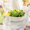 Large bowl Ø27cm in cream white grooved | Nia