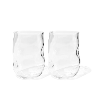 Modernes Trinkglas mit Wölbungen – nizza collection von 7 O'CLOCK