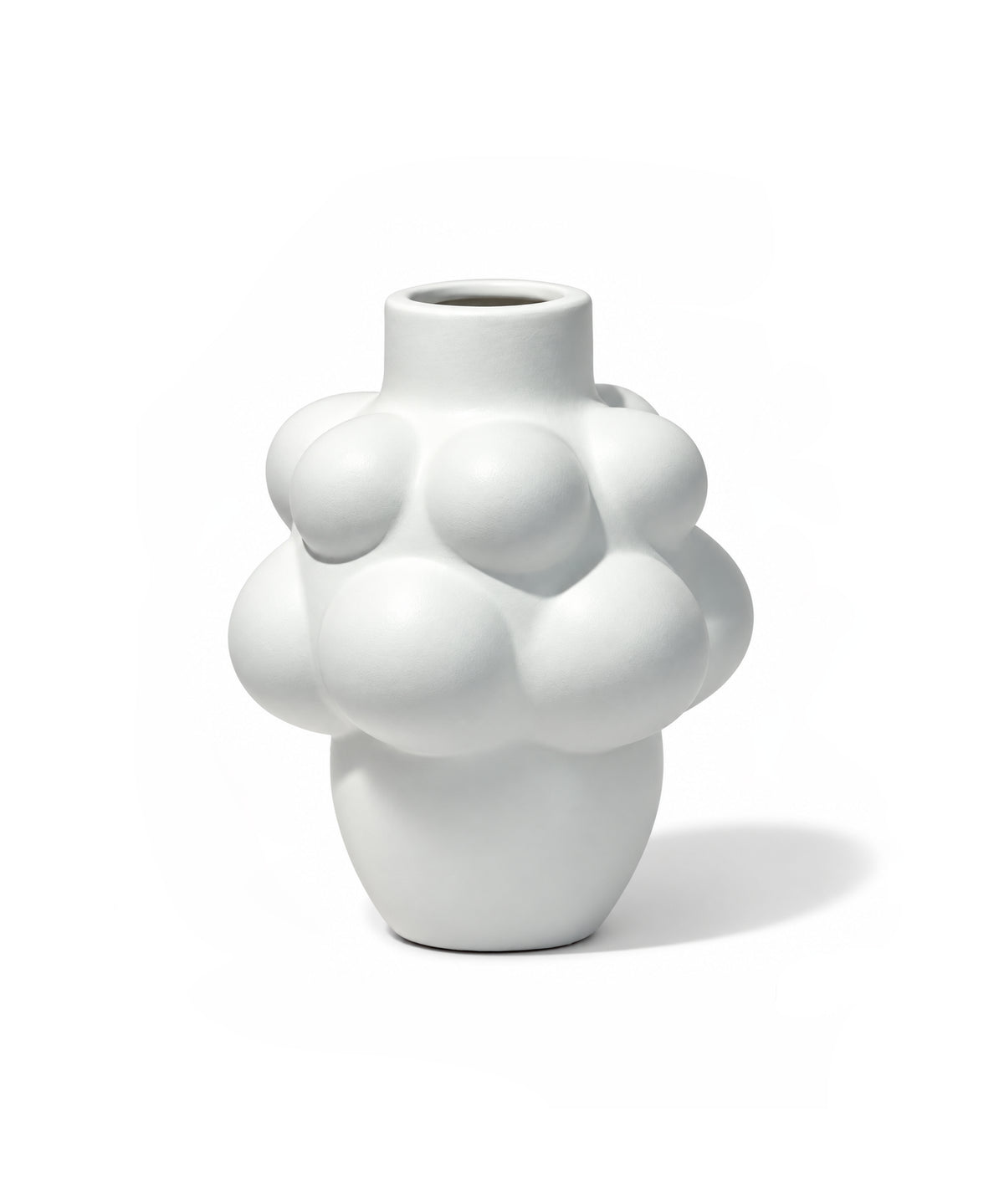 White Ceramic Vase with a Sculptural Shape | Nola