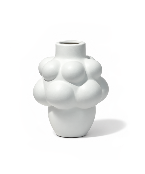 White Ceramic Vase with a Sculptural Shape | Nola