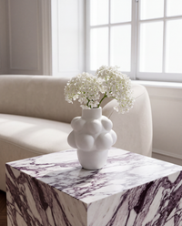 White Ceramic Vase with a Sculptural Shape | Nola