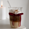Striped drinking glass with ruffled rim | Norway