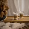 Striped drinking glass with ruffled rim | Norway