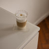 Striped drinking glass with ruffled rim | Norway
