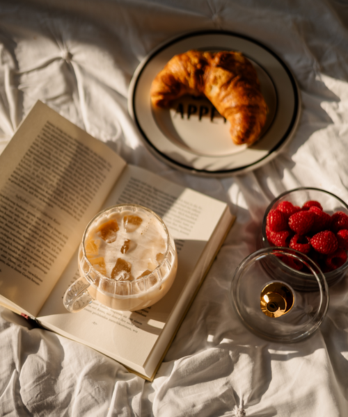 Glastasse im Streifen-Design aus der Serie Norway – Seitenansicht