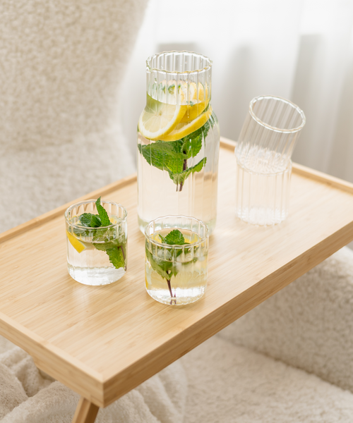 Wasserkaraffe im Streifen-Design, Serie Norway – Materialdetail