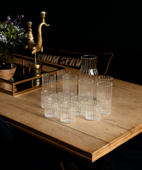 Water carafe & glass set striped design | Norway